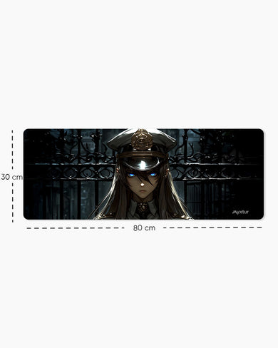 Gatekeeper-of-Midnight Panaroma Desk Mat