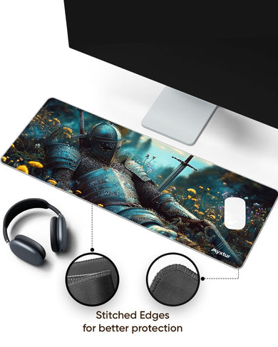 The-Resting-Knight Panaroma Desk Mat