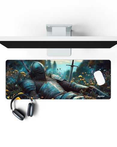 The-Resting-Knight Panaroma Desk Mat