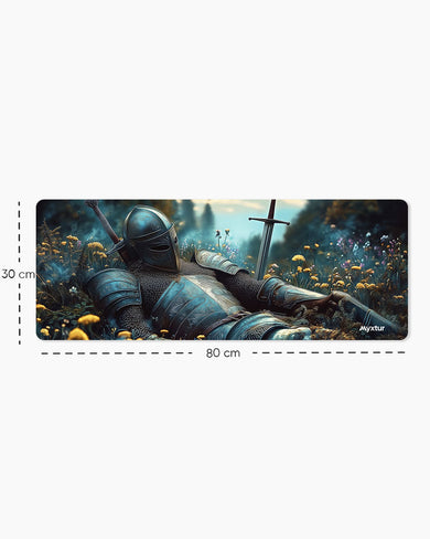 The-Resting-Knight Panaroma Desk Mat