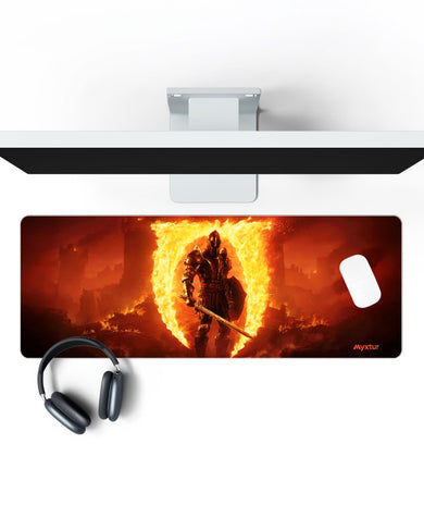 Flamebound-Sentinel Panaroma Desk Mat