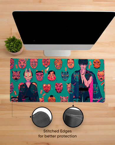 Oni Masks for the Warrior EdgeGuard Desk Mat
