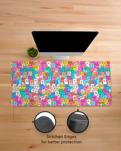 Kawaii Kitty EdgeGuard Desk Mat