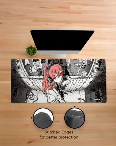 Sonic Solitude Anime Girl EdgeGuard Desk Mat