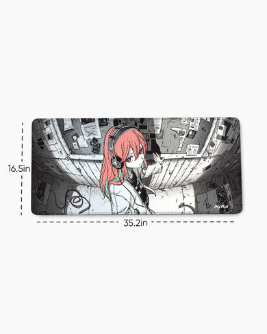 Sonic Solitude Anime Girl EdgeGuard Desk Mat