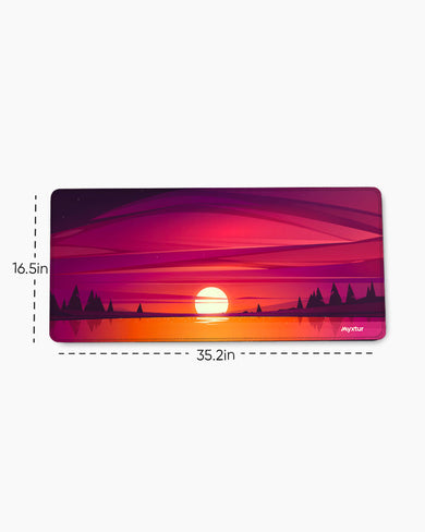 Fiery Sunset EdgeGuard Desk Mat