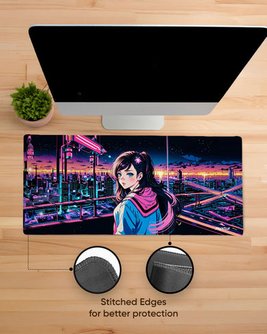 Neon Nights Maiden EdgeGuard Desk Mat