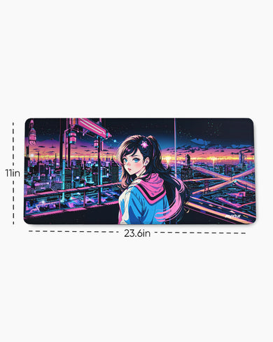 Neon Nights Maiden EdgeGuard Desk Mat