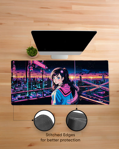 Neon Nights Maiden EdgeGuard Desk Mat