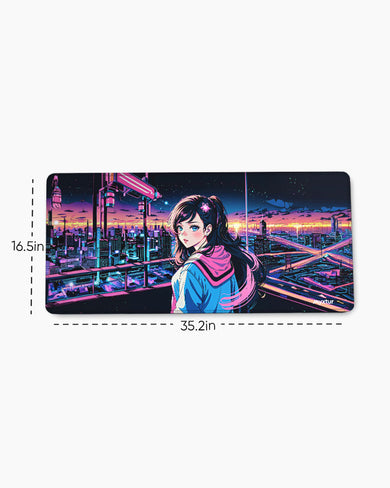 Neon Nights Maiden EdgeGuard Desk Mat