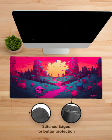 Neon Spectral Journey EdgeGuard Desk Mat