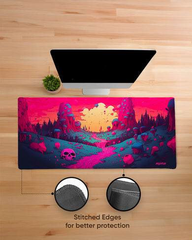 Neon Spectral Journey EdgeGuard Desk Mat