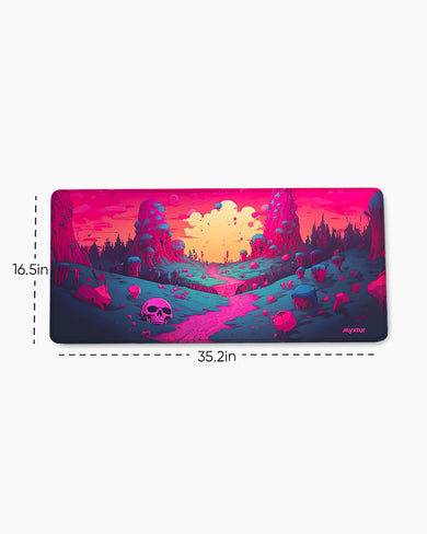 Neon Spectral Journey EdgeGuard Desk Mat