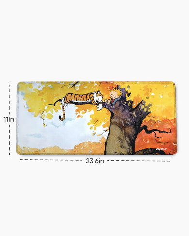 Calvin and Hobbes-Idyllic Life EdgeGuard Desk Mat