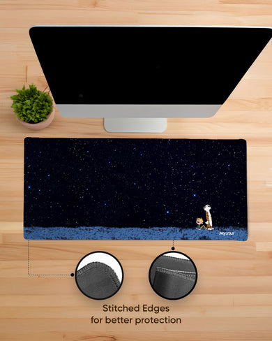 Calvin and Hobbes-Starry Night EdgeGuard Desk Mat