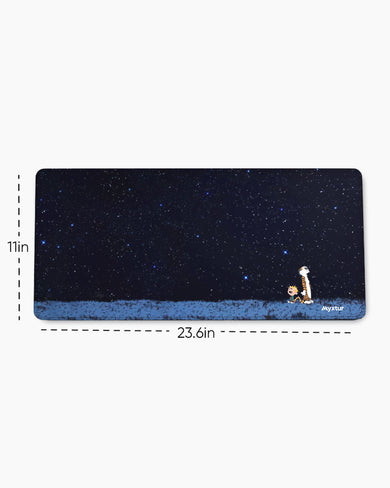 Calvin and Hobbes-Starry Night EdgeGuard Desk Mat