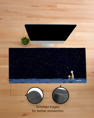 Calvin and Hobbes-Starry Night EdgeGuard Desk Mat