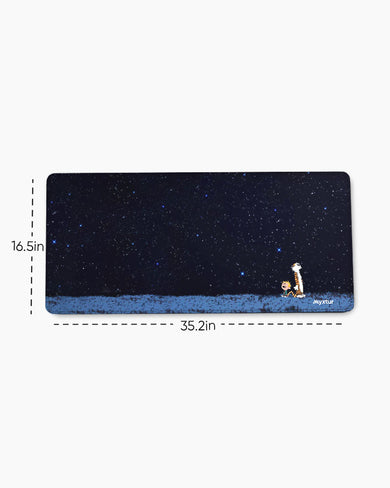 Calvin and Hobbes-Starry Night EdgeGuard Desk Mat