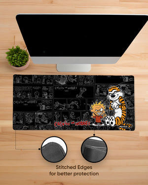 Calvin and Hobbes Panels Gaming Desk Mat M 1