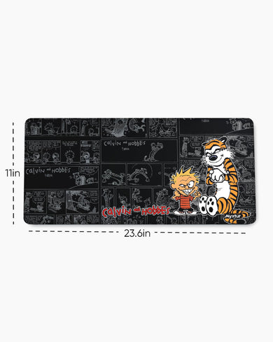 Calvin and Hobbes-Comic Panels EdgeGuard Desk Mat