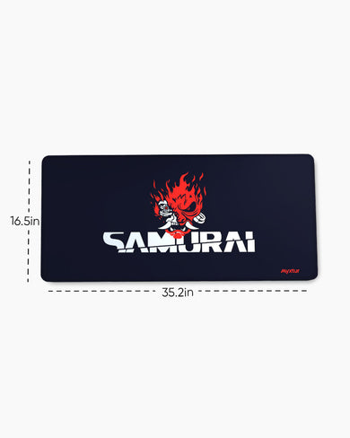 Cyberpunk 2077-Samurai Band Art EdgeGuard Desk Mat