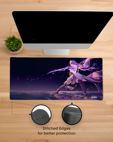 Genshin-Impact-Raiden-Shogun-Charge EdgeGuard Desk Mat