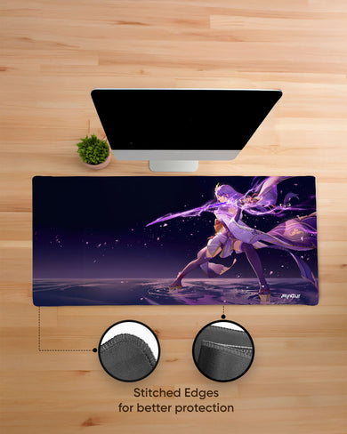 Genshin-Impact-Raiden-Shogun-Charge EdgeGuard Desk Mat