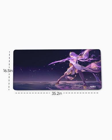 Genshin-Impact-Raiden-Shogun-Charge EdgeGuard Desk Mat