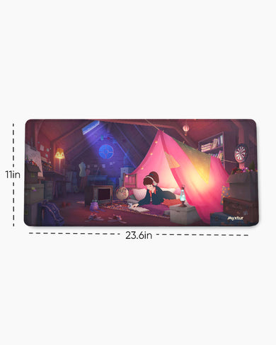 LoFi Girl Learning Lounge EdgeGuard Desk Mat