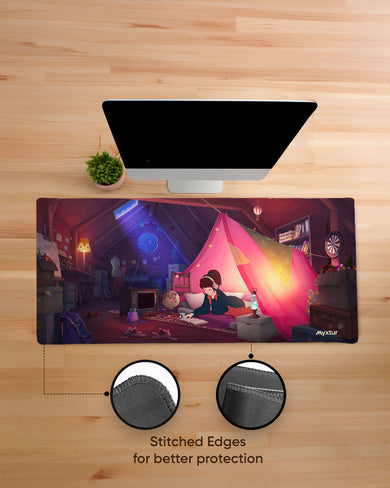 LoFi Girl Learning Lounge EdgeGuard Desk Mat
