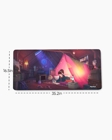 LoFi Girl Learning Lounge EdgeGuard Desk Mat