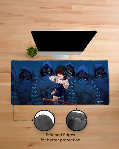 Ninja Oni Masked Maiden EdgeGuard Desk Mat