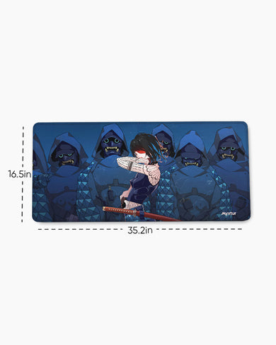 Ninja Oni Masked Maiden EdgeGuard Desk Mat
