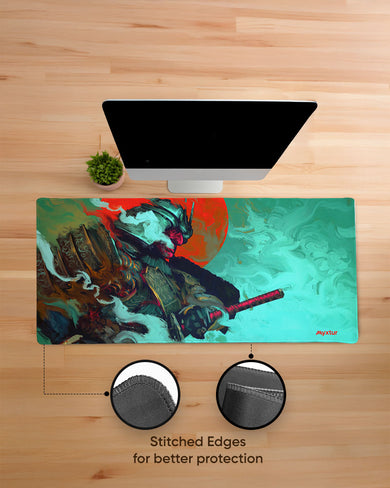 Samurai Fantasy Art-Katana Carnage EdgeGuard Desk Mat