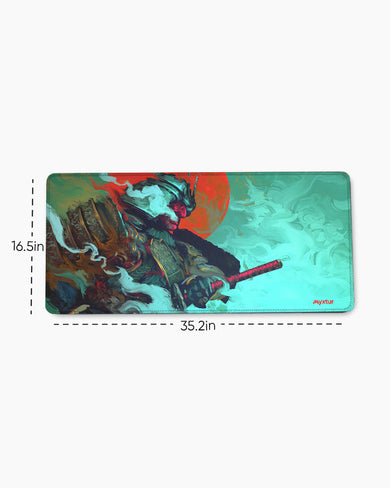 Samurai Fantasy Art-Katana Carnage EdgeGuard Desk Mat