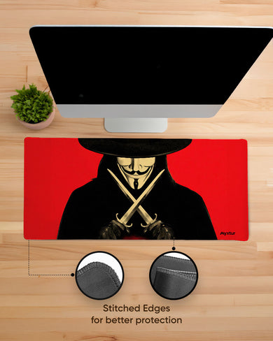 V for Vendetta-Gunpowder Treason and Plot EdgeGuard Desk Mat