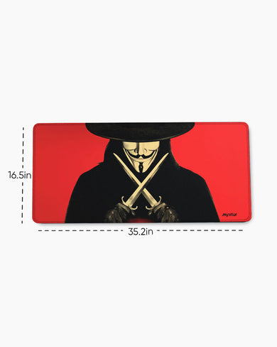 V for Vendetta-Gunpowder Treason and Plot EdgeGuard Desk Mat
