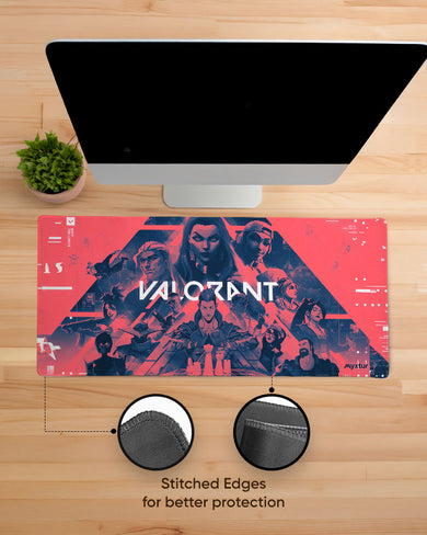 Valorant-Agent Recap EdgeGuard Desk Mat