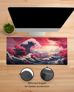 Great Wave Rising Gaming Desk Mat M 1