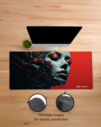 Lady of Digital Grace [BREATHE] EdgeGuard Desk Mat