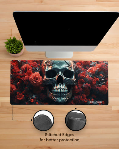 Red Petal Laugh [BREATHE] EdgeGuard Desk Mat