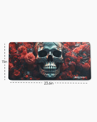 Red Petal Laugh [BREATHE] EdgeGuard Desk Mat