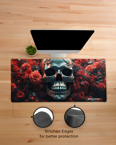 Red Petal Laugh [BREATHE] EdgeGuard Desk Mat