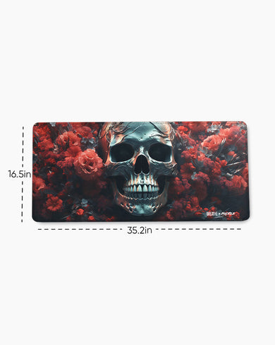 Red Petal Laugh [BREATHE] EdgeGuard Desk Mat