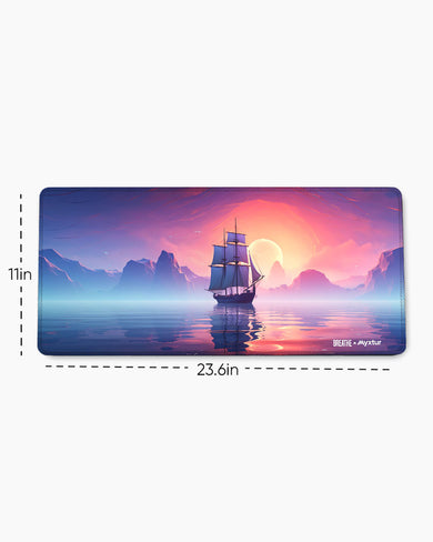 Sunset Seafarer [BREATHE] EdgeGuard Desk Mat
