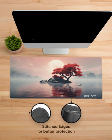 Zen Island Sunrise [BREATHE] EdgeGuard Desk Mat