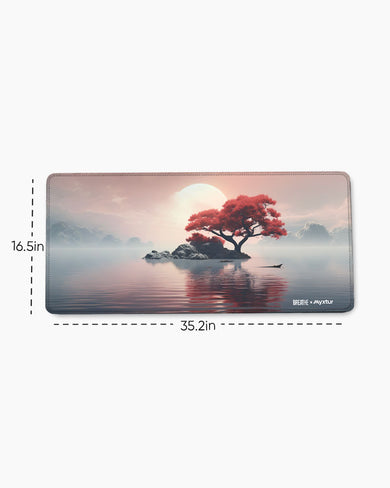 Zen Island Sunrise [BREATHE] EdgeGuard Desk Mat
