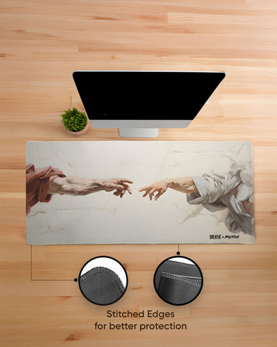 Michelangelo Creation of Adam [BREATHE]  EdgeGuard Desk Mat