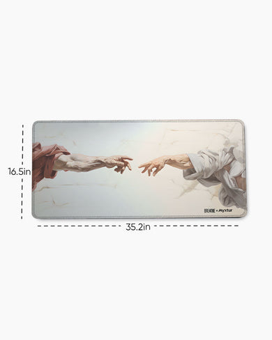 Michelangelo Creation of Adam [BREATHE]  EdgeGuard Desk Mat