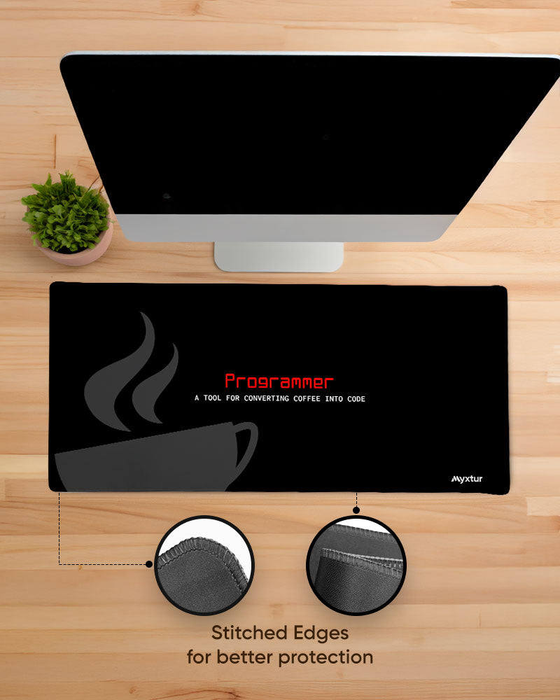 Coffee to Code Gaming Desk Mat – Myxtur